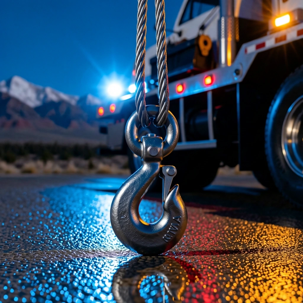 Professional towing equipment detail